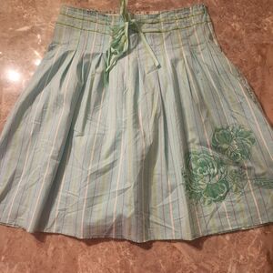 Old Navy Y2k  Light Blue Striped A-Line Skirt